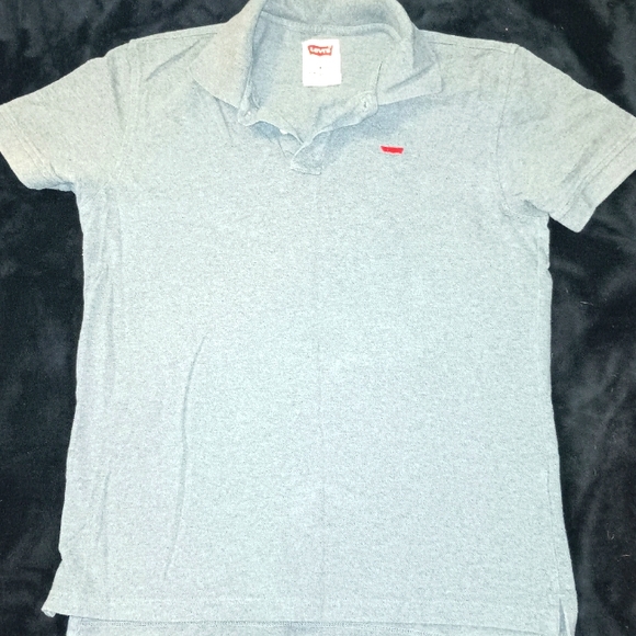 Vintage Shirt Sleeve Levi's Men's Polo Shirt Gray Size Medium - Picture 1 of 4